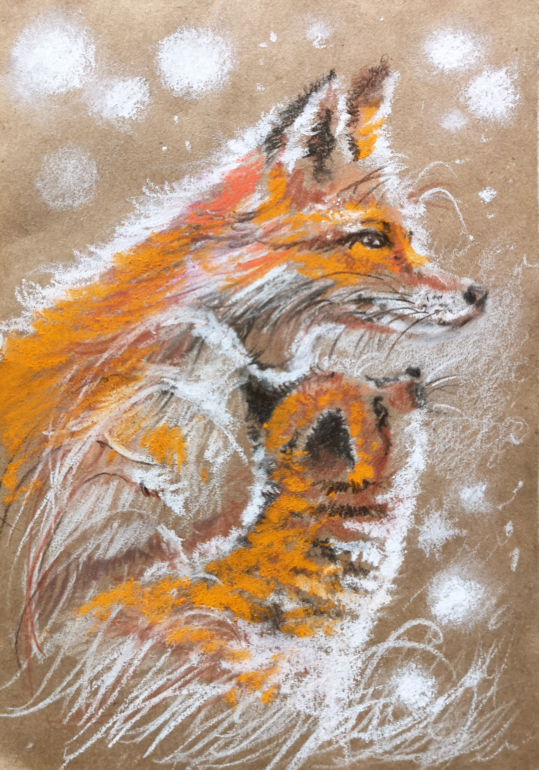 Осенние рыжики - картины на бумаге