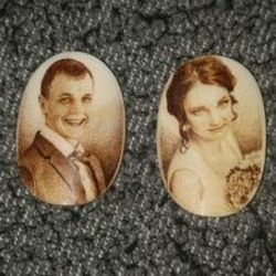 Портрет. Пирография. Кость