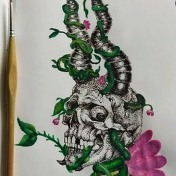 Череп с рогами