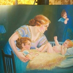 Женщина с детьми