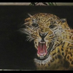 Леопард, оскал