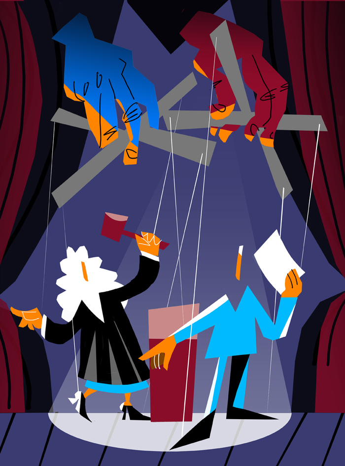 Иллюстрация В журнал Корпоративный Юрист в стиле 2d, журнальный,