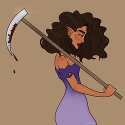 Werewolf with scythe