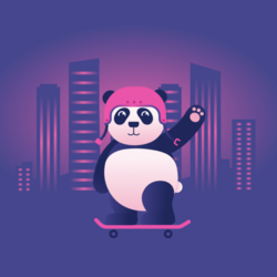 панда-скейтер