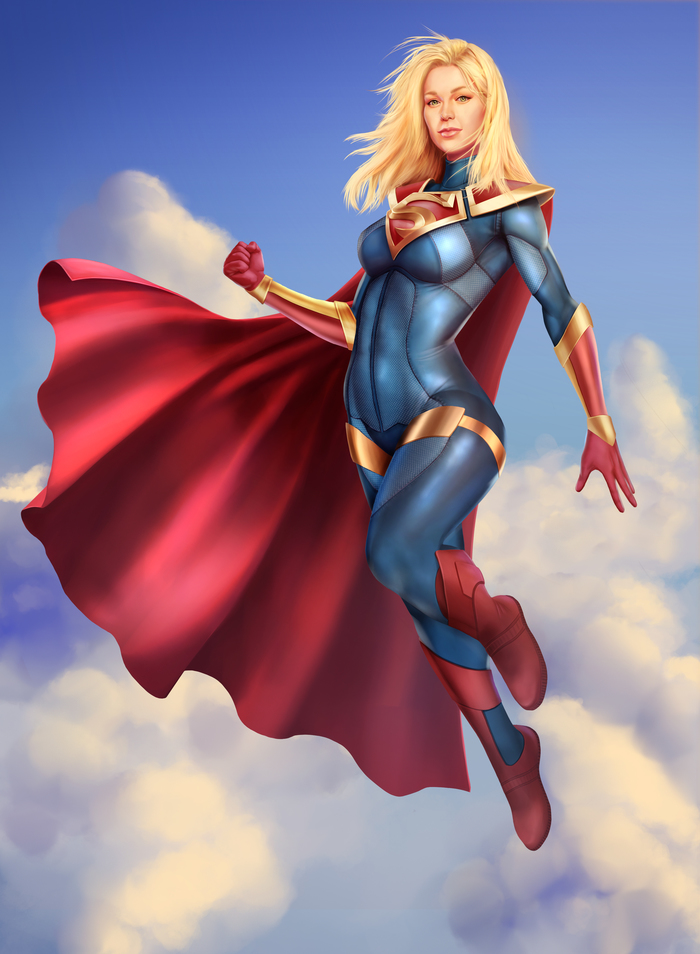 Иллюстрация Supergirl в стиле 2d, cg, персонажи Illustrators.ru.