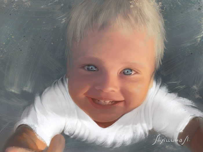 Иллюстрация Портрет, Цифровая живопись в стиле живопись