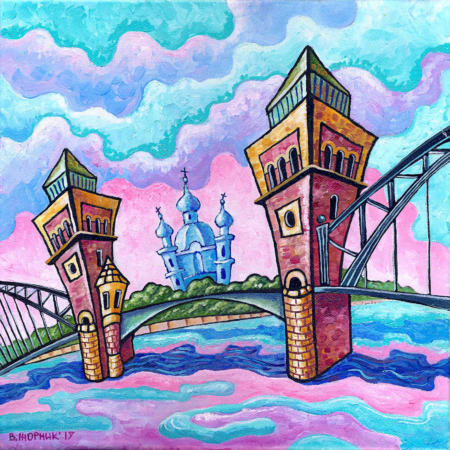 Картина мост Петра Великого