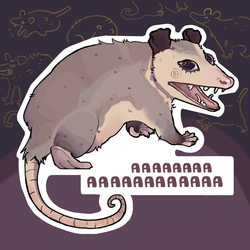 opossum sticker