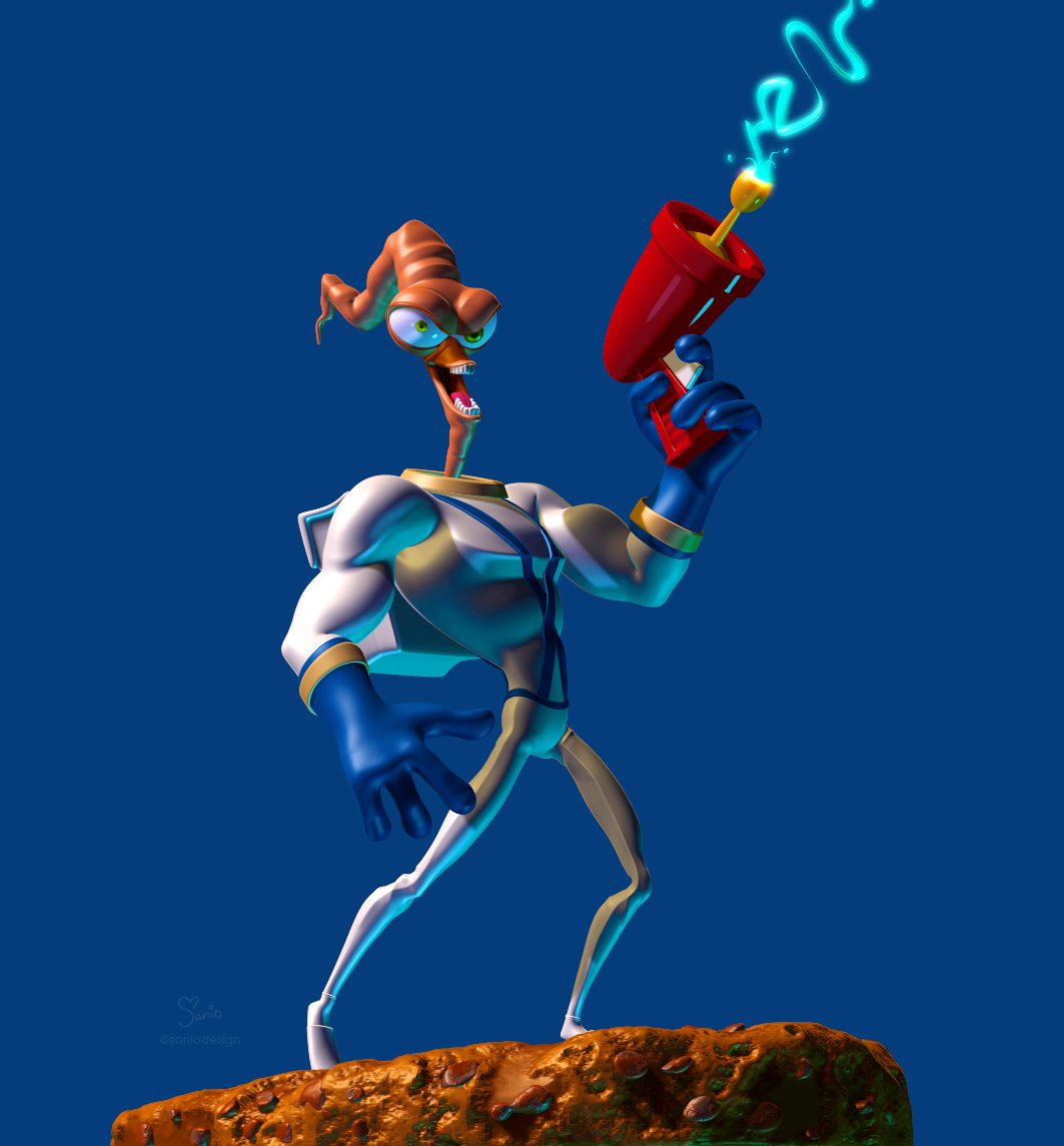 Джим без. Earthworm Jim. Червяк Джим без скафандра. Червяк Джим 3д модель. Червяк джип без костюма.