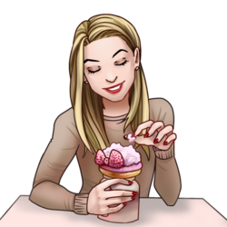 Стикер - любовь к еде