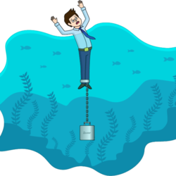 Тонуть в долгах