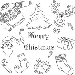Рождественская раскраска