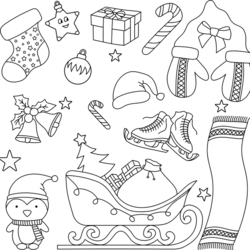 Новогодняя раскраска