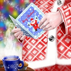 Santa и открытка