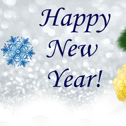 Открытка на Новый Год с поздравлением на английском языке.
