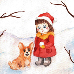 Иллюстрация к сказке "Девочка и снег"