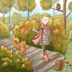Прогулка осенью в лесу