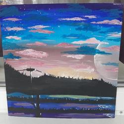 Где-то там ,где луна похожа на большой мыльный пузырь