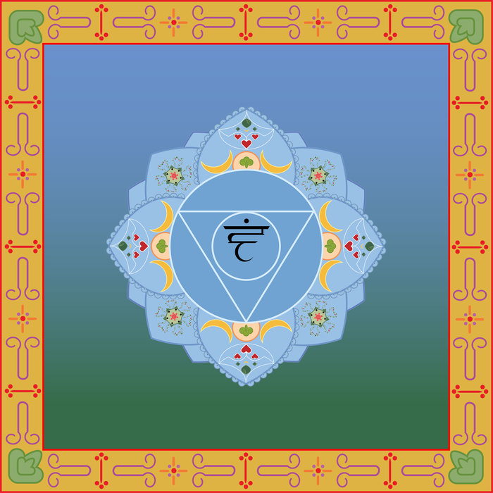 Иллюстрация vishuddha в стиле компьютерная графика