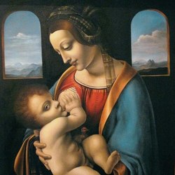 копия картины Леонардо да Винчи Мадонна с младенцем