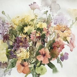 Букет с настурциями 