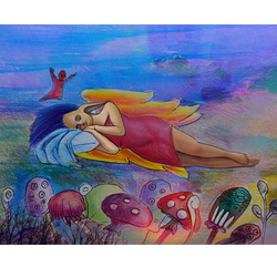 Серия работ Девочка с Ангелом