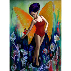 Серия работ Девочка с Ангелом