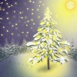 Лес в канун Нового Года 