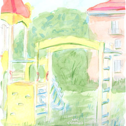 Детская площадка | Акварель | Детские сказки | Лес Солнца | Lessolnca.ru