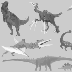 Динозавры, концепт-скетч