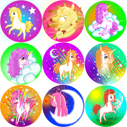 Наклейки с Единорогами
