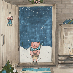 новогодняя открытка 2019