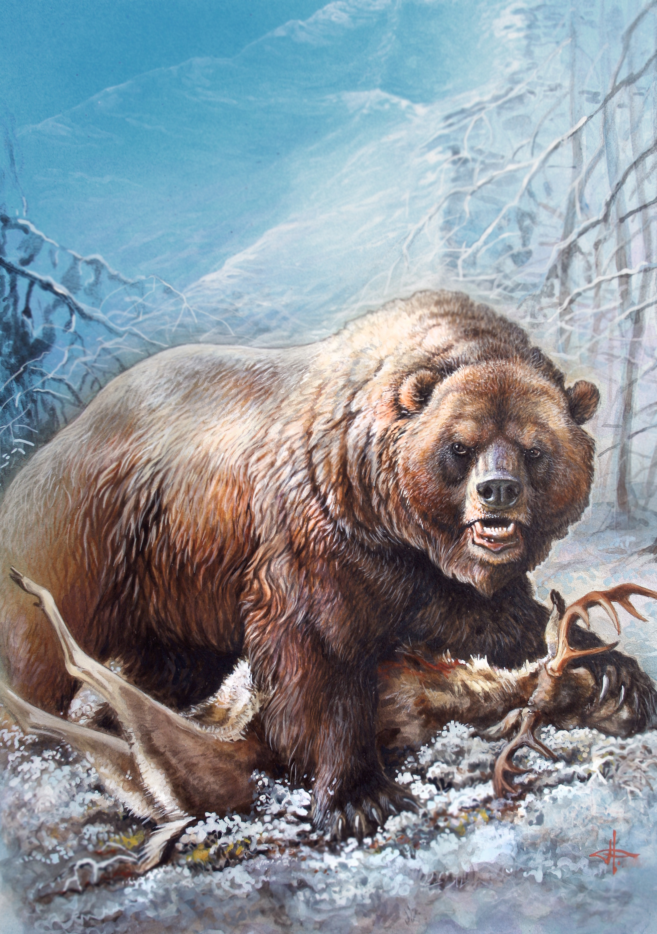 Картина медведь