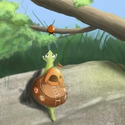 Детская иллюстрация улитки