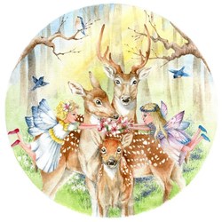 Весна. Иллюстрация выполнена для схемы для вышивки