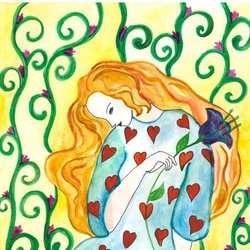 Девушка с цветком