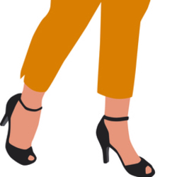 Женщина в жёлтых штанах