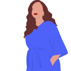 Девушка в синем плаще