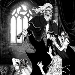 Брэм Стокер "Дракула"- иллюстрация для 3 главы.