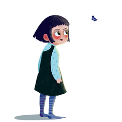 girl and butterfly 