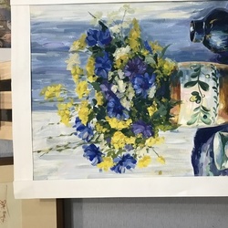 Натюрморт с цветами  50х70