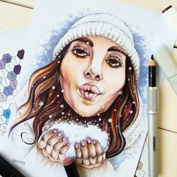 Снежный портрет.