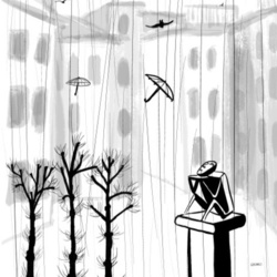 Черно-белая графика.