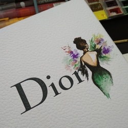 роспись коробок Dior