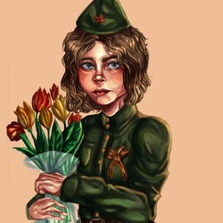 LADY IN MILITARY FORM