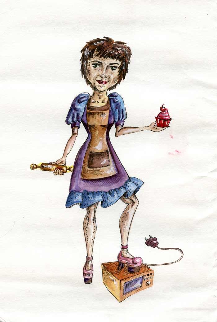 Иллюстрация Веселый пекарь | Illustrators.ru