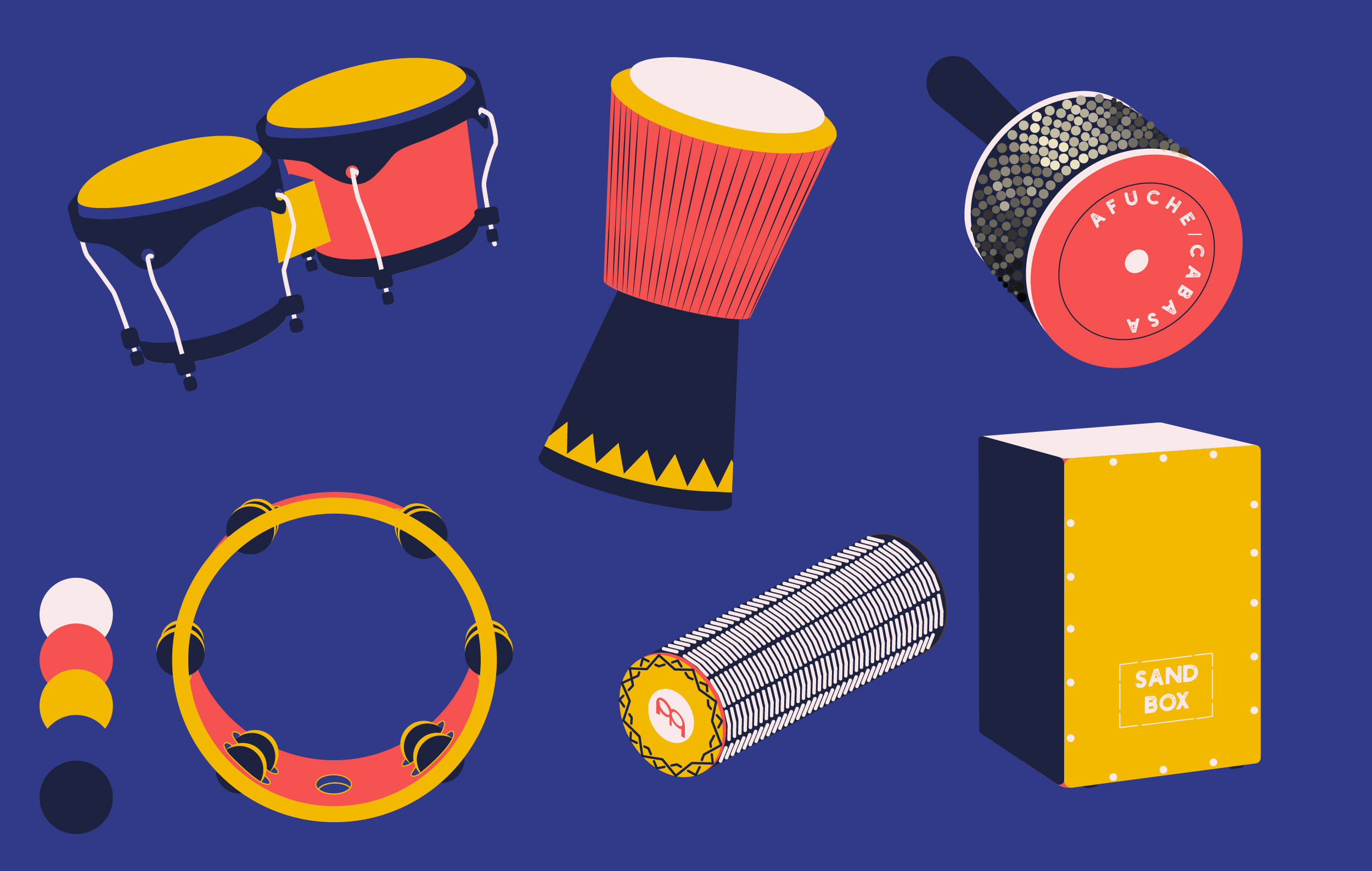 Этническая перкуссия, цветовая палитра 1