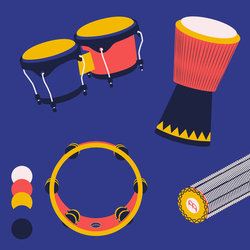 Этническая перкуссия, цветовая палитра 1