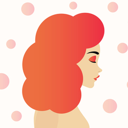 Девушка с объемной прической