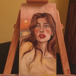 Портрет девушки маслом